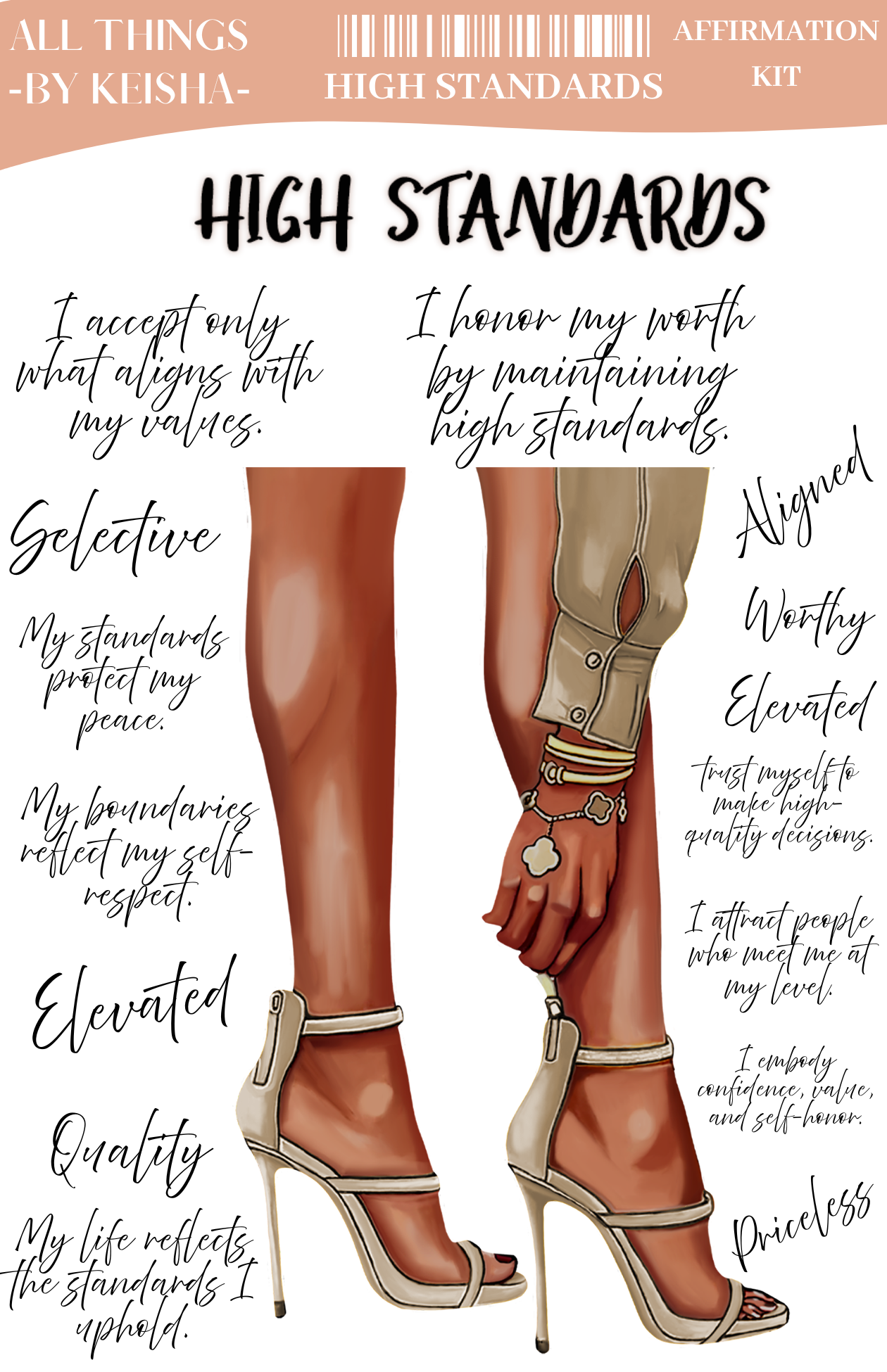 HIGH STANDARDS AFFIRMATION KITS