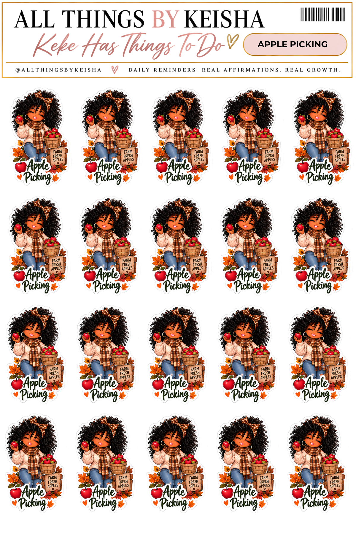Keke Fall Life Icons - Planner Stickers