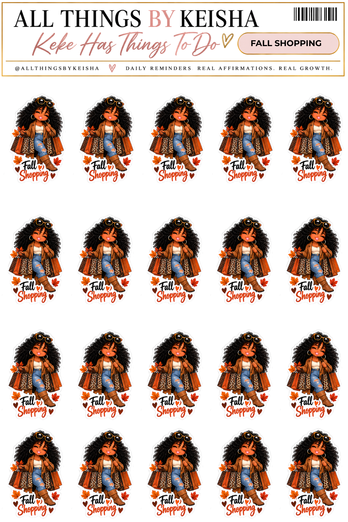 Keke Fall Life Icons - Planner Stickers