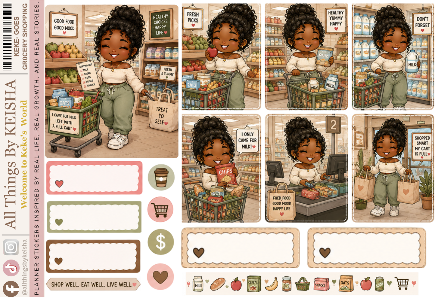 KEKE MINI GOES GROCERY SHOPPING DOODLE KIT