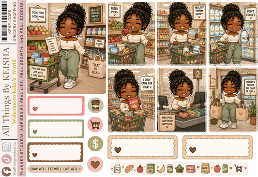 KEKE MINI GOES GROCERY SHOPPING DOODLE KIT