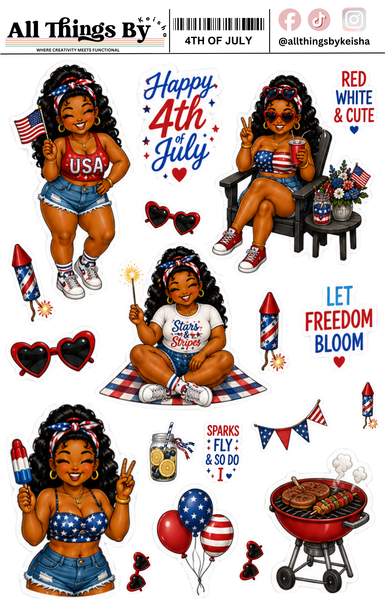 KEKE CELEBRATING 4TH OF JULY