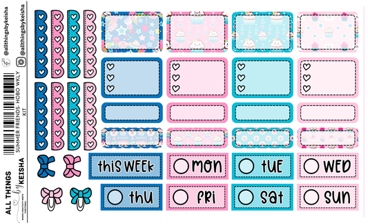 MY CANDYLAND  HOBO  (A5) WEEKLY KIT ALL THINGS BY KESHA: Planner Stickers,LLC