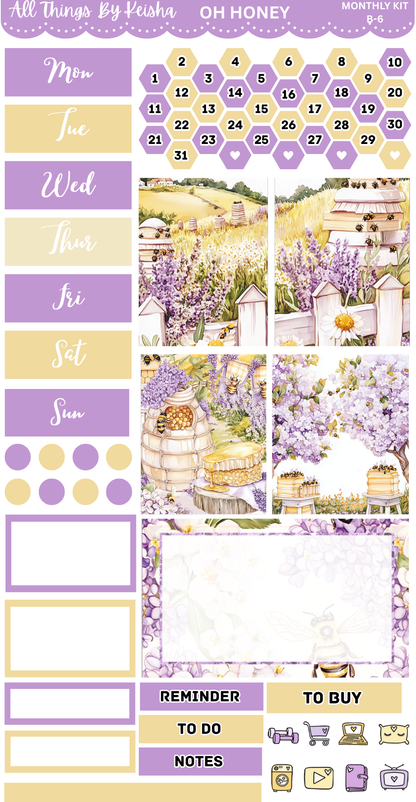 OH HONEY - B6 STICKER SHEET