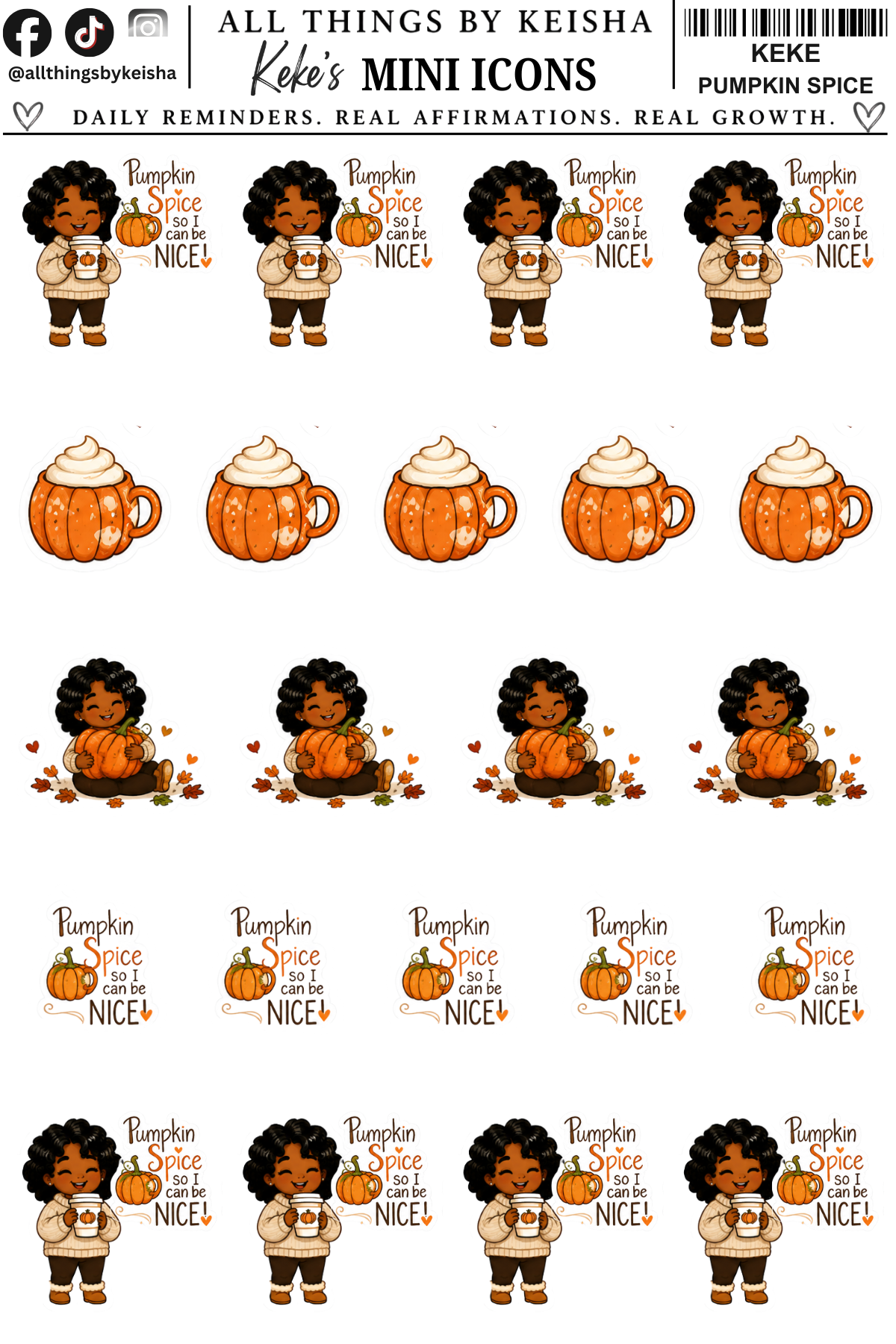 MINI KEKE PUMPKIN SPICE ICONS