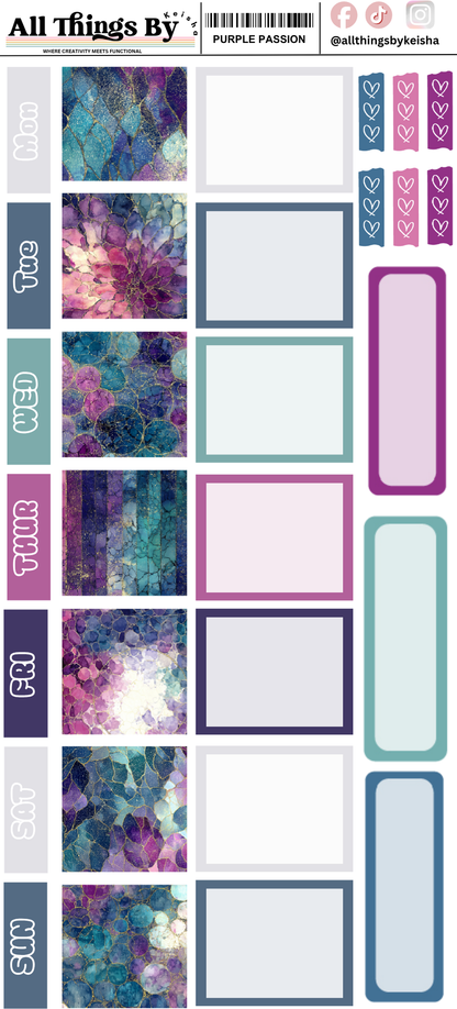 💜 PURPLE PASSION | HOBO WEEKS WEEKLY KIT 💜