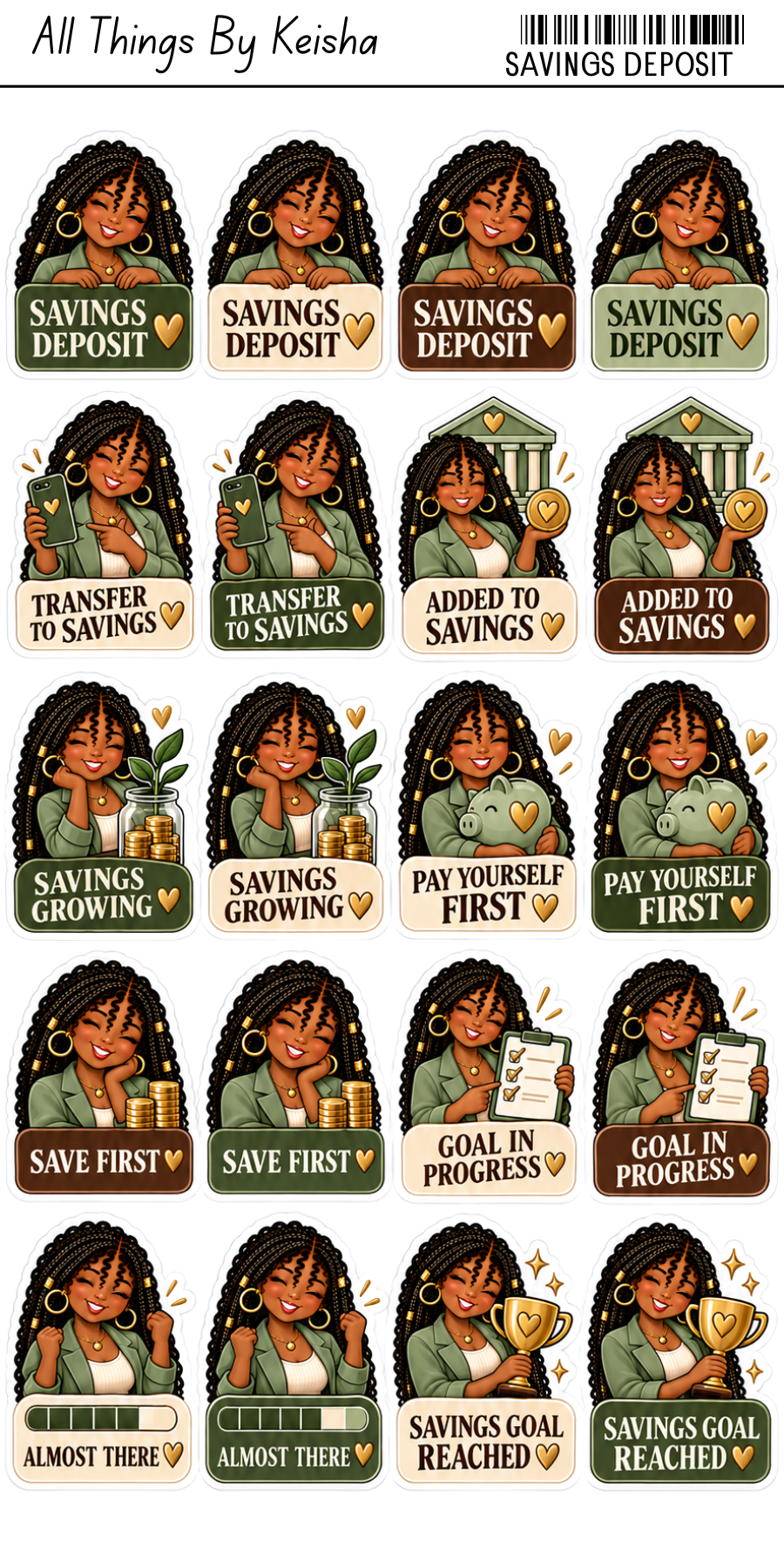KEKE'S BUDGET STICKERS - BILLS