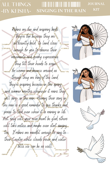 SINGING IN THE RAIN - JOURNAL KIT