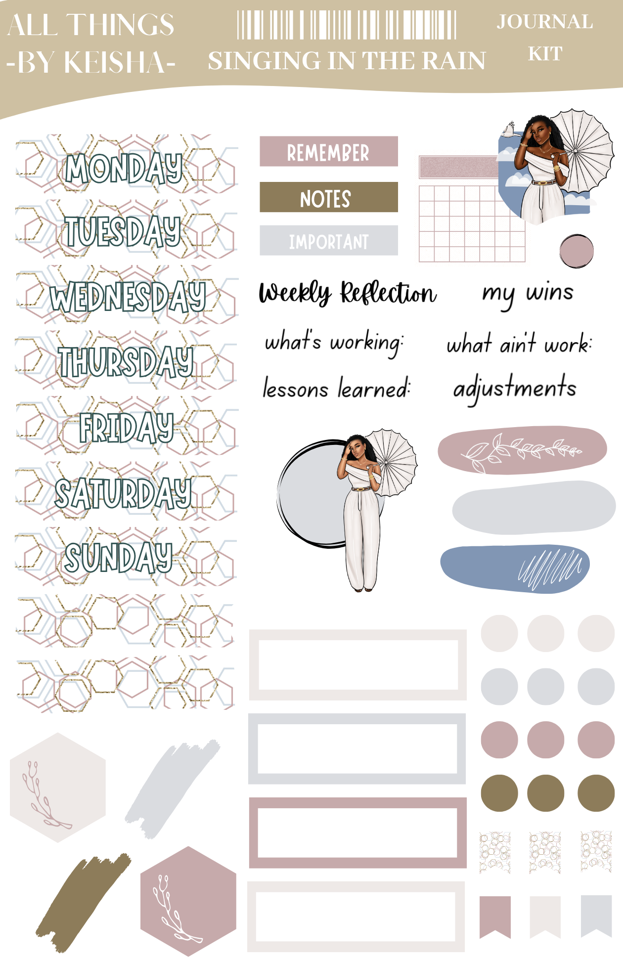 SINGING IN THE RAIN - JOURNAL KIT