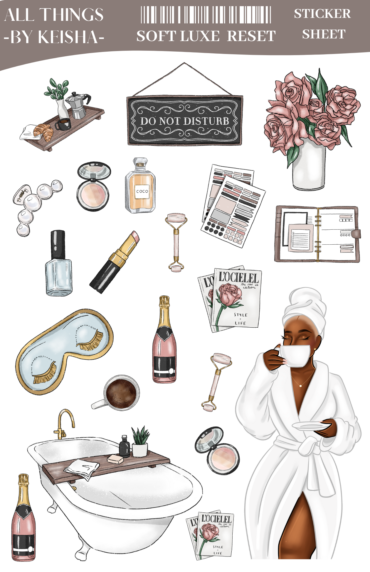 SOFT LUXE RESET STICKER SHEET