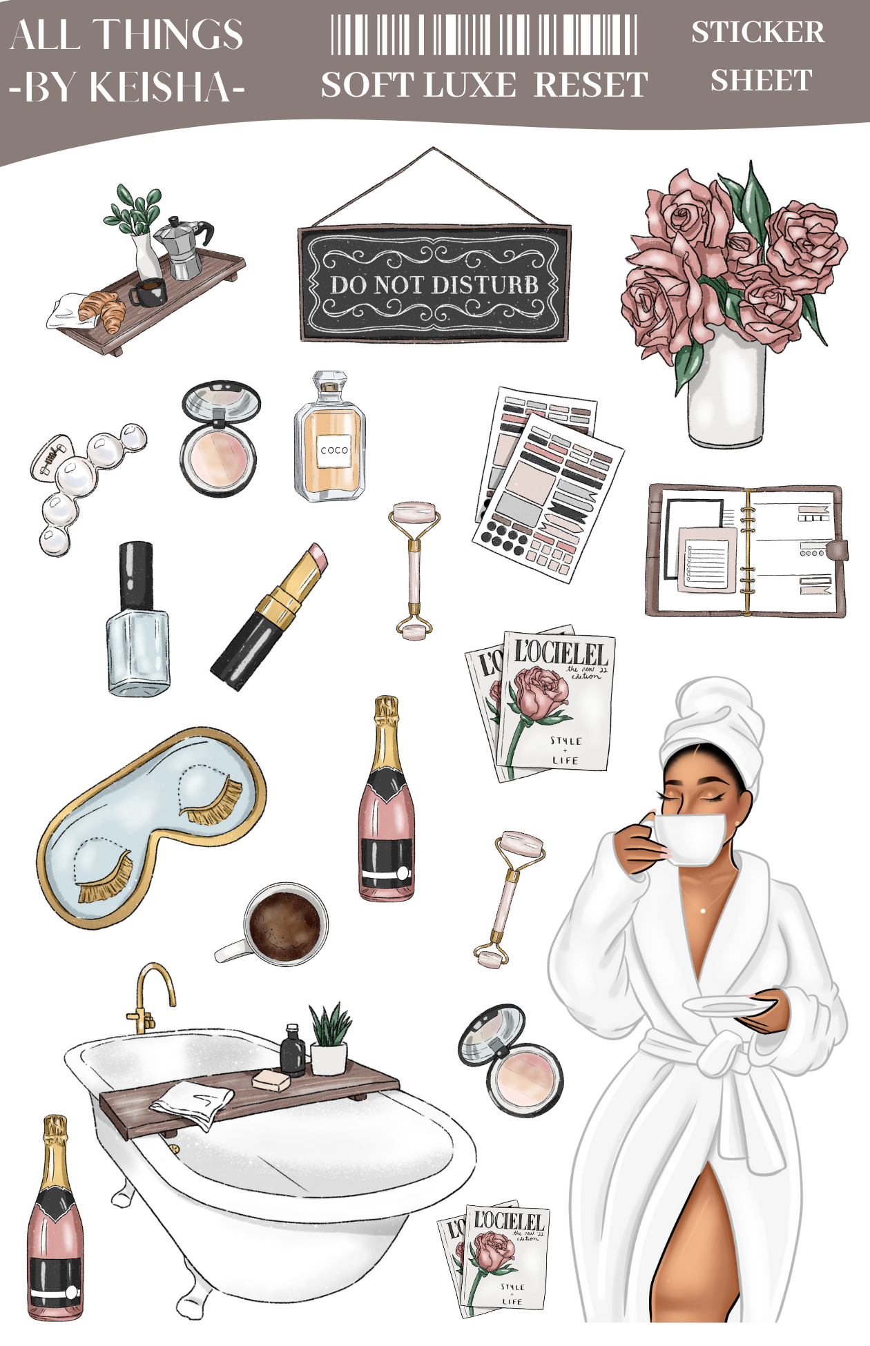 SOFT LUXE RESET STICKER SHEET