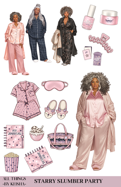STARRY SLUMBER PARTY THEME STICKER PACK