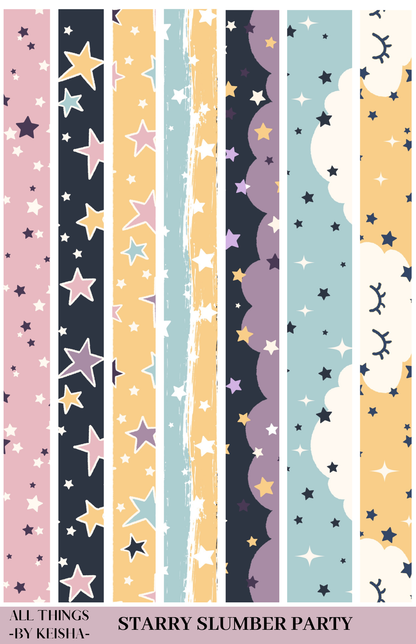 STARRY SLUMBER PARTY THEME STICKER PACK