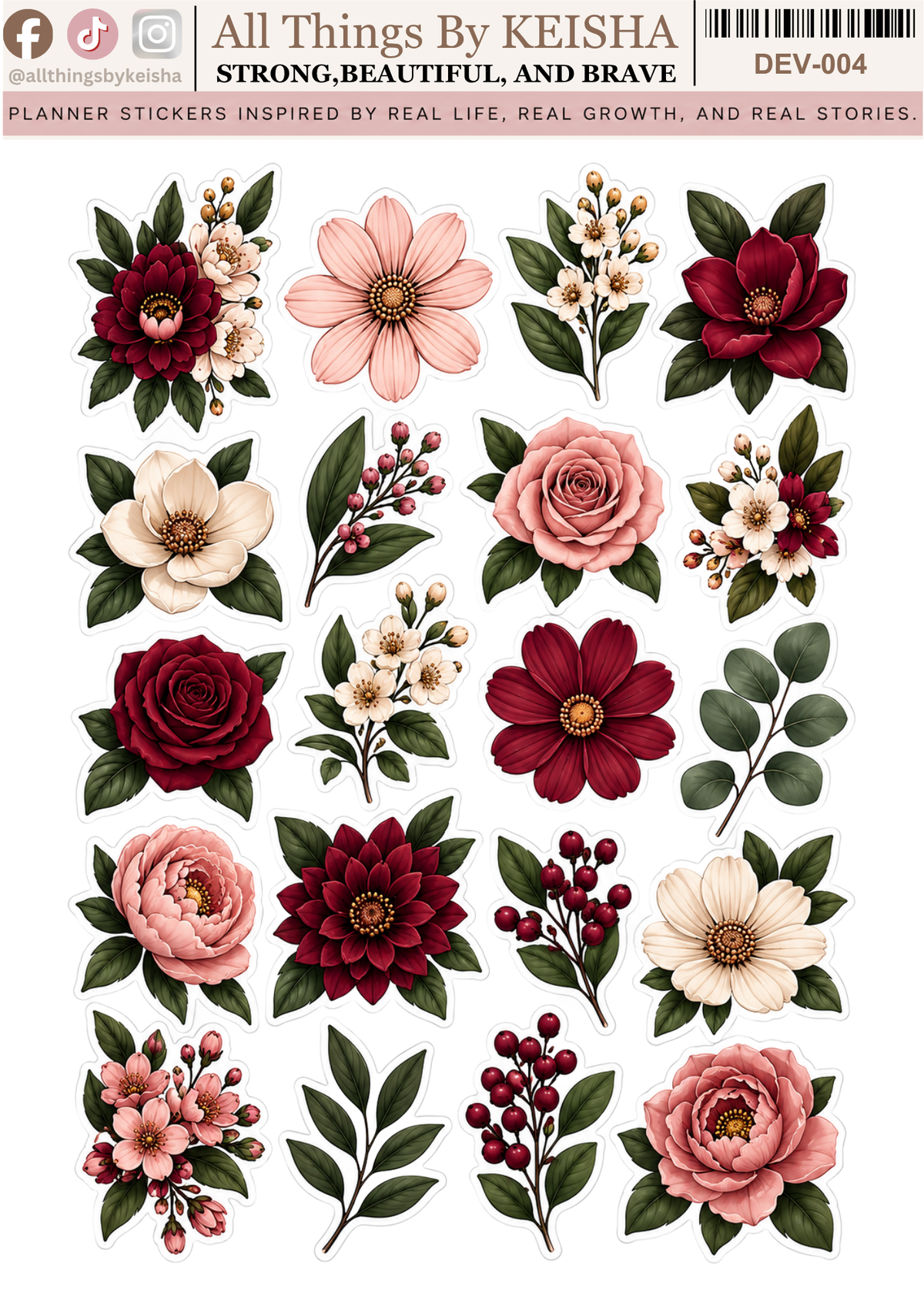 ALL THINGS BY KESHA: Planner Stickers,LLC