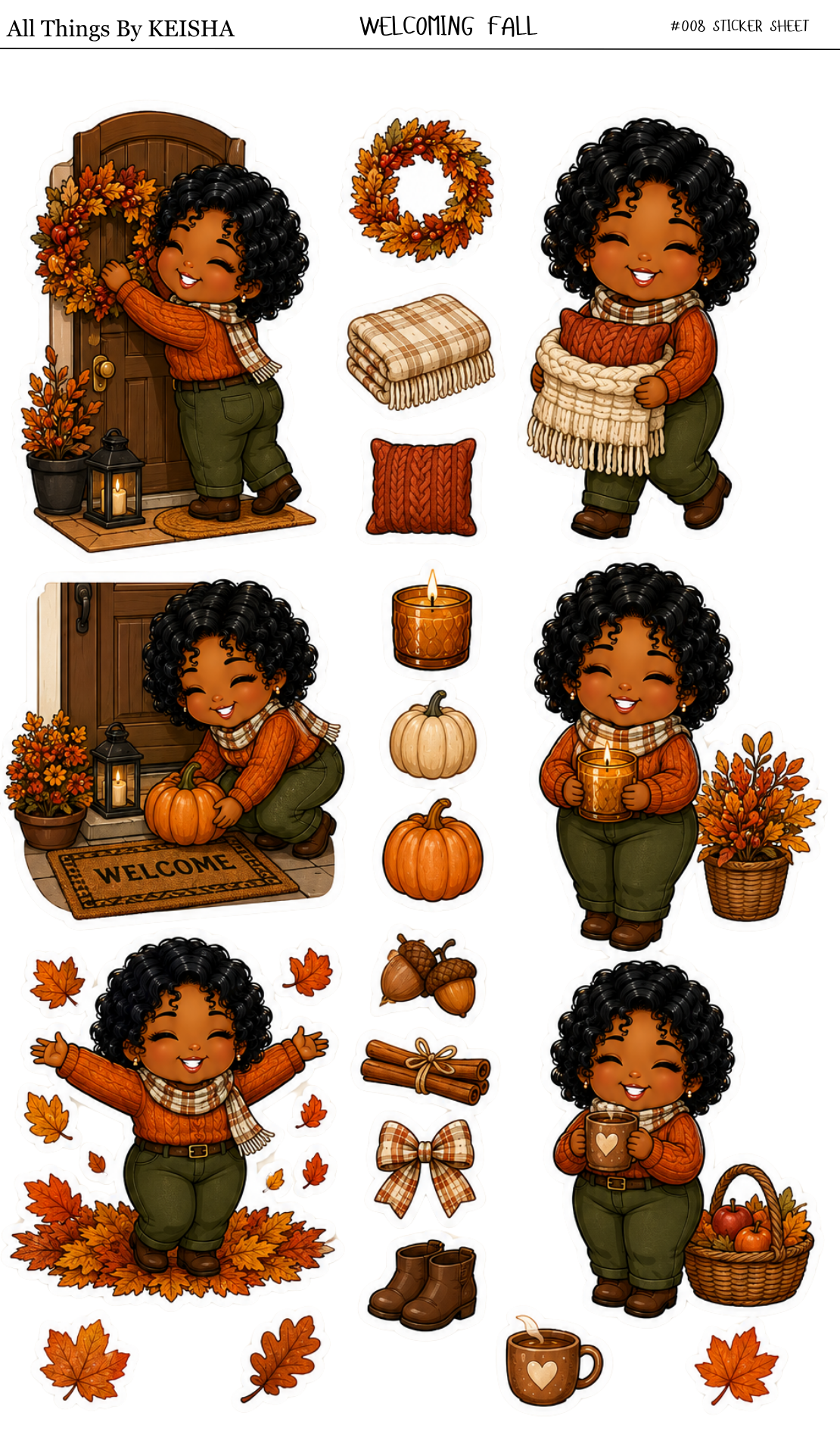 MINI KEKE - WELCOMING FALL STICKER SHEET