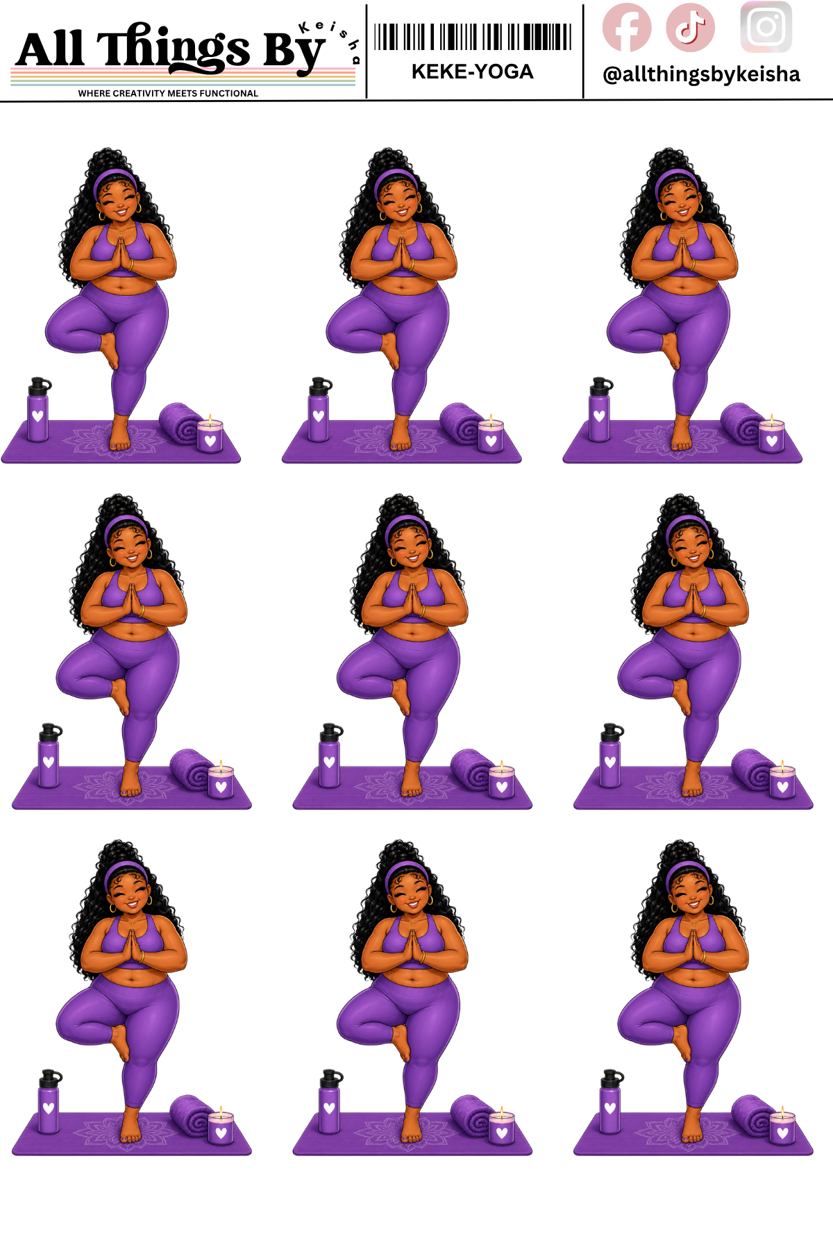 KEKE DOES YOGA ICON