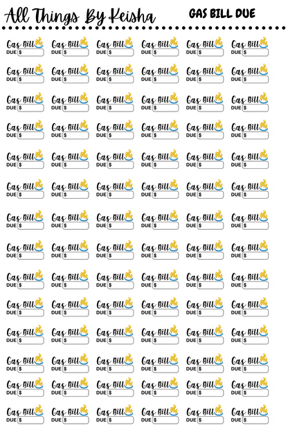 THE MOST IMPORTANT MONTHLY  HOUSEHOLD  DUE SCRIPT STICKERS- BUNDLE