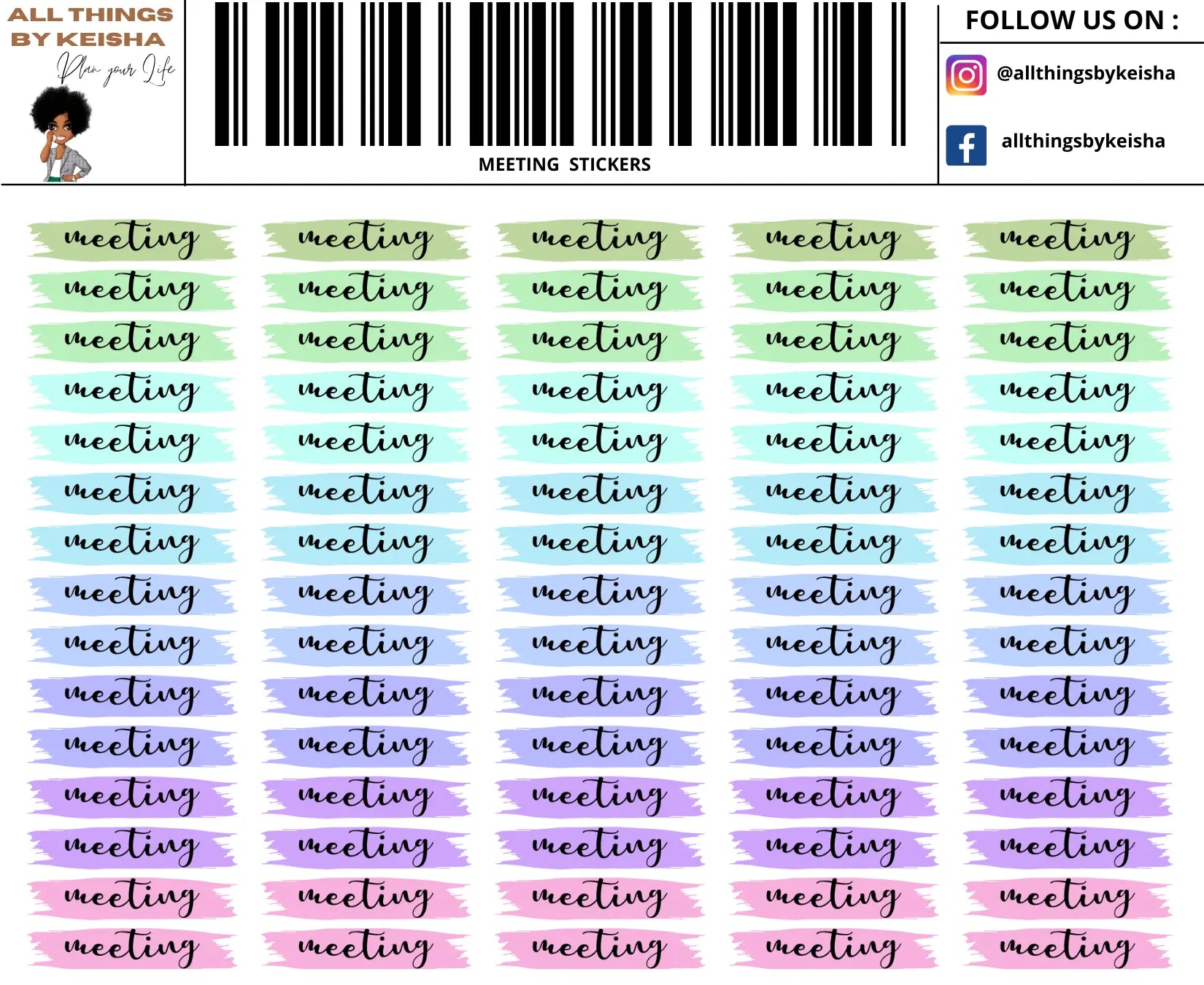 Meeting Script Stickers - Organize Your Meetings with Style – ALL ...