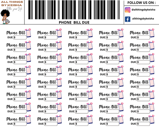 PHONE BILL DUE
